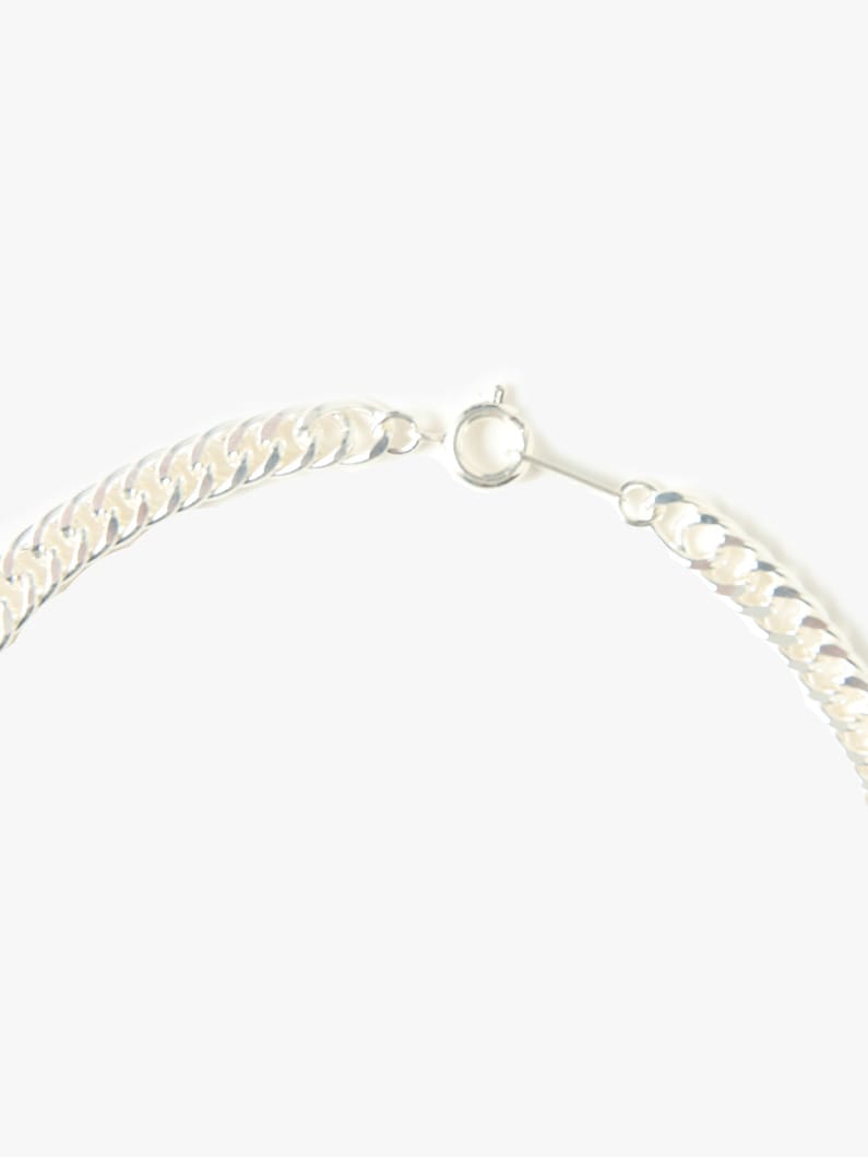 Double Flat Curb Chain Bracelet（Unisex） 詳細画像 silver 2