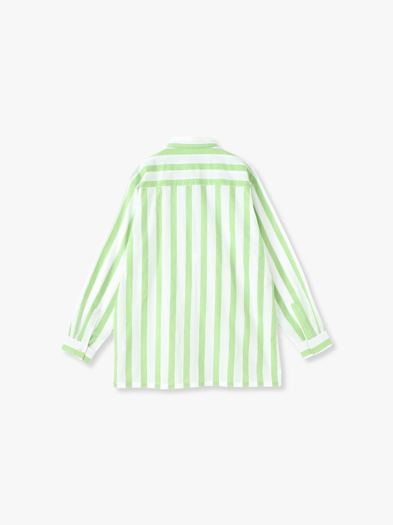 Pistachio Striped Shirt＆Shorts 詳細画像 green 2