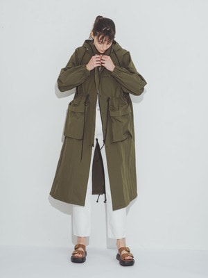 High Count Silk Cotton Coat (black)｜ebure(エブール)｜Ron Herman