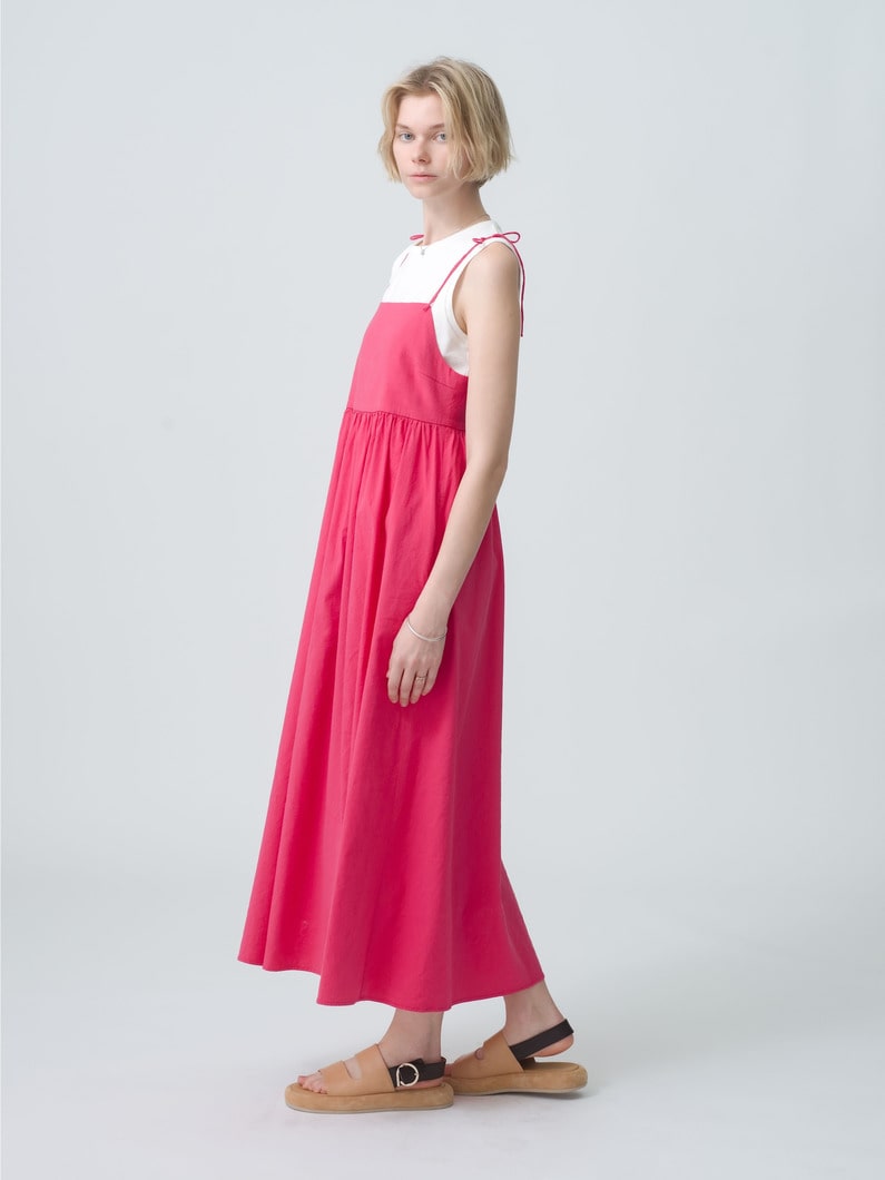 Shoulder Ribbon Camisole Dress 詳細画像 pink 2