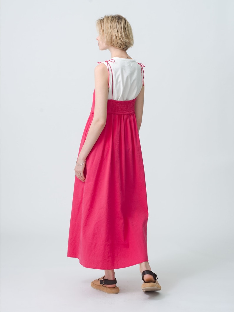 Shoulder Ribbon Camisole Dress 詳細画像 pink 3