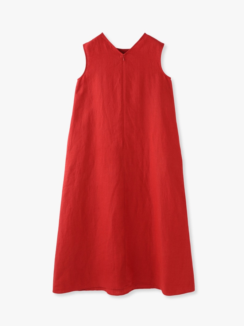 Linen Sleeveless Dress 詳細画像 red 1