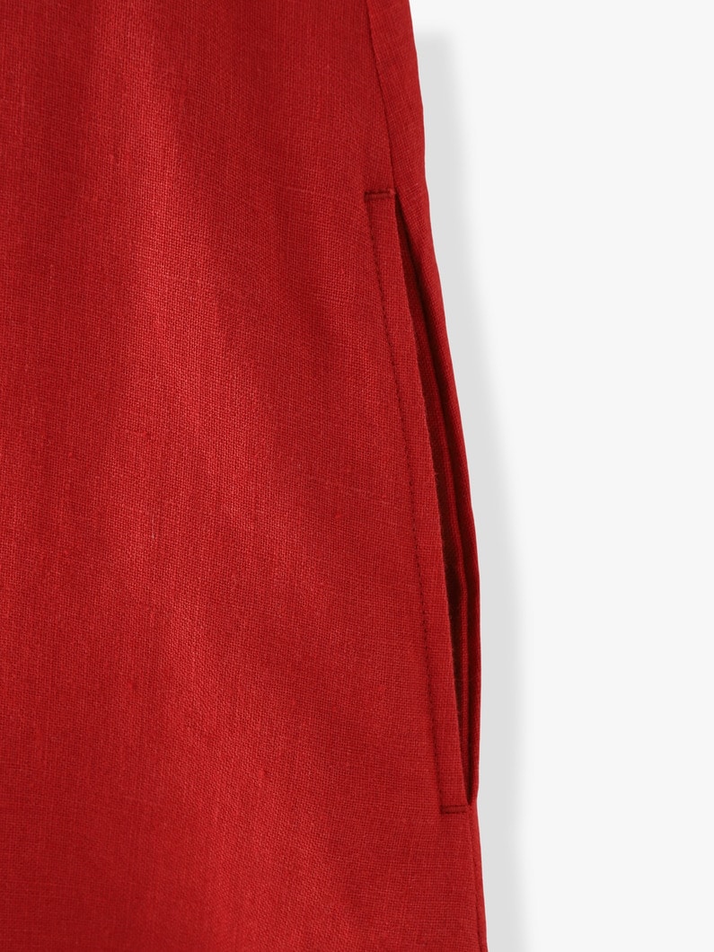 Linen Sleeveless Dress 詳細画像 red 3