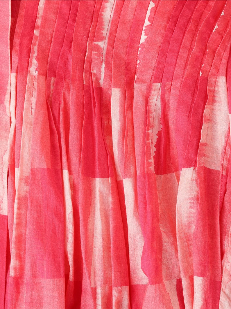 Martel Pleated Print Dress 詳細画像 pink 3