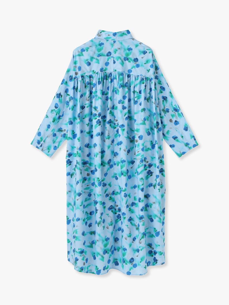 Floral Print Shirt Dress 詳細画像 blue 1