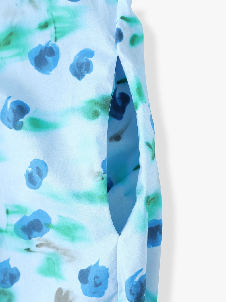 Floral Print Shirt Dress 詳細画像 blue 3