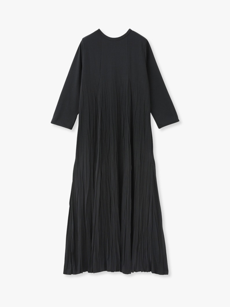Wrinkle Long Sleeve Dress 詳細画像 black 1