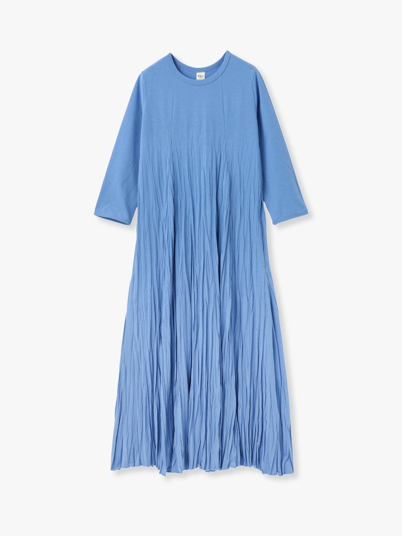 Wrinkle Long Sleeve Dress 詳細画像 blue 4
