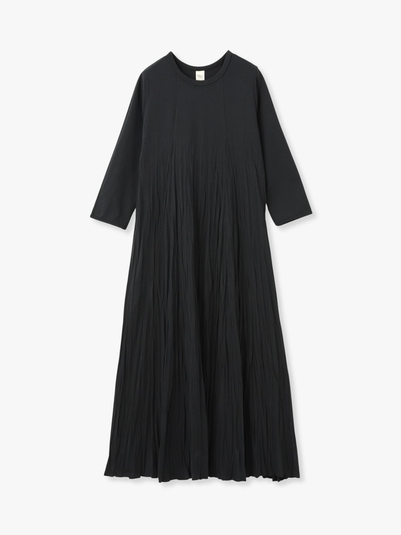 Wrinkle Long Sleeve Dress 詳細画像 black 3