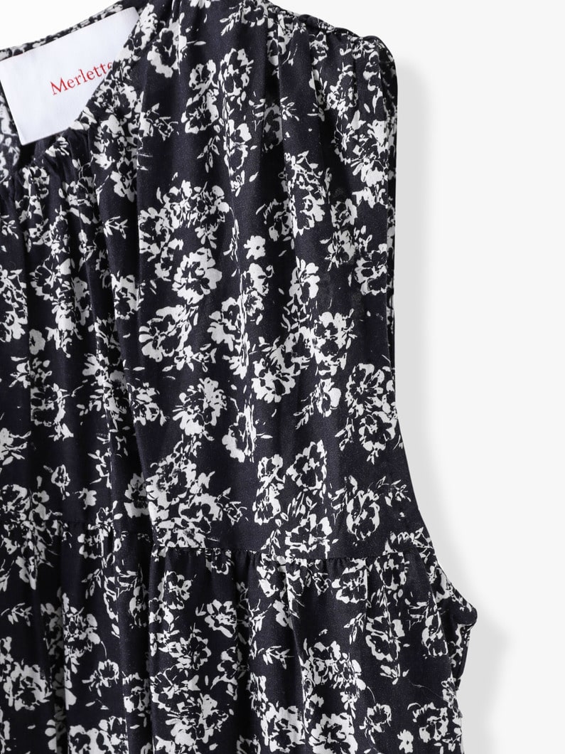 Caron Flower Print Dress 詳細画像 black 2