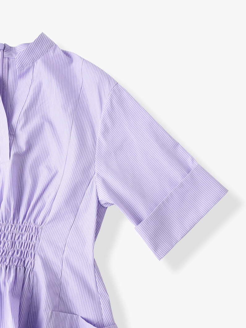 Color Striped Shirt Dress 詳細画像 light purple 2