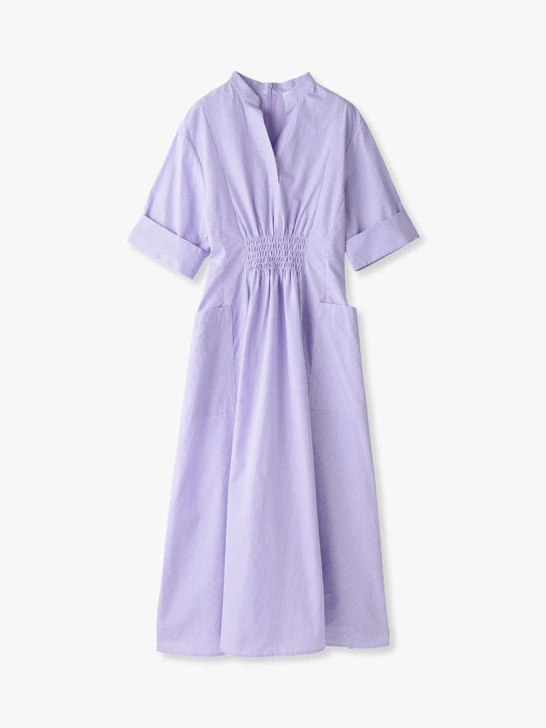 Color Striped Shirt Dress 詳細画像 light purple 3
