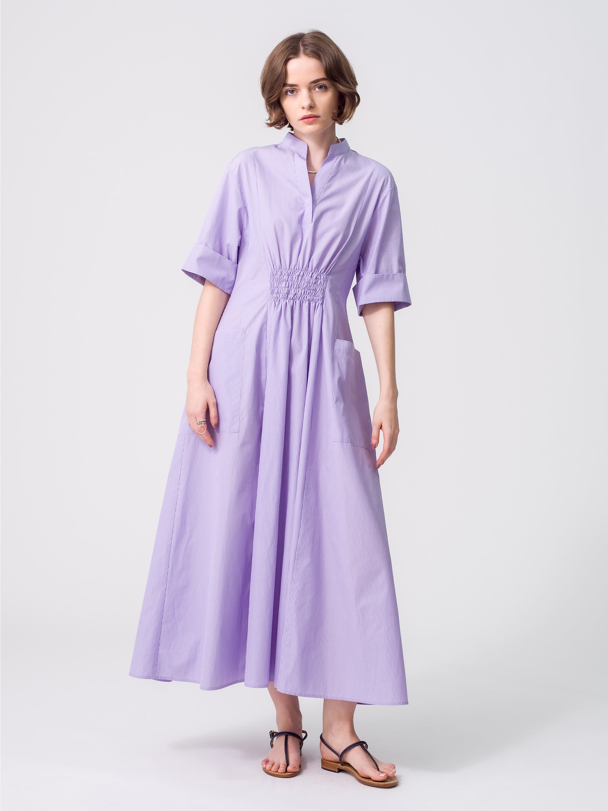 Color Striped Shirt Dress｜ebure(エブール)｜Ron Herman