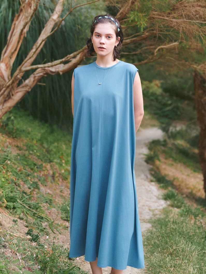 Suvin 60/2 Sleeveless Dress 詳細画像 blue gray 3