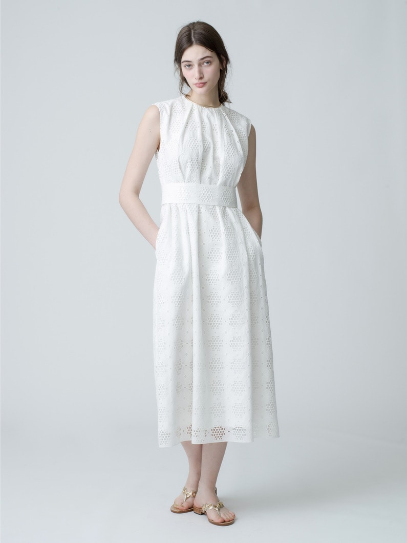 Cotton Embroidery Lace Dress 詳細画像 white 1