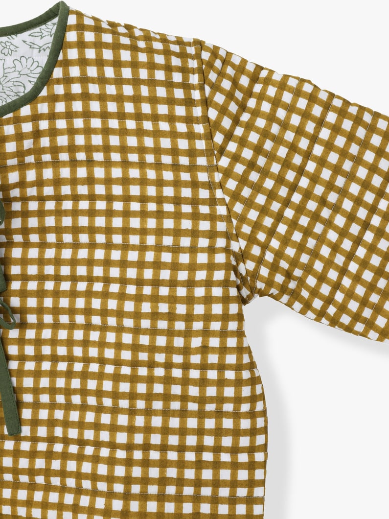 Checkered＆Nila Print Outline Reversible Quilted Jacket 詳細画像 camel 3