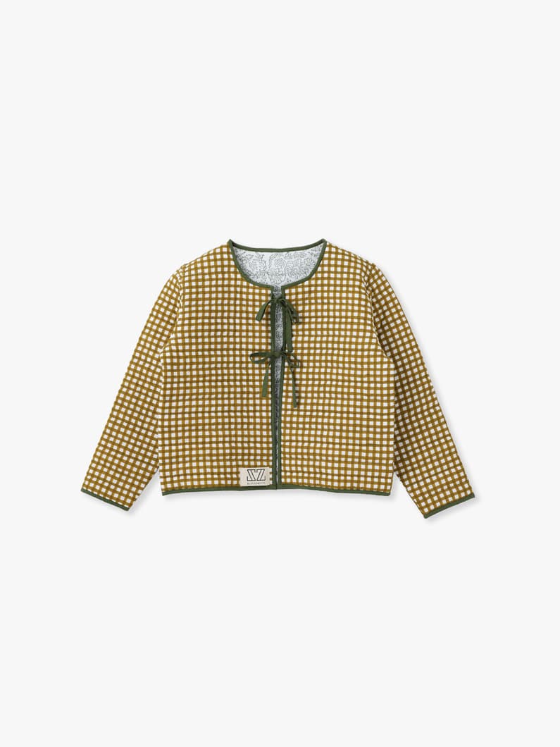Checkered＆Nila Print Outline Reversible Quilted Jacket 詳細画像 camel 1