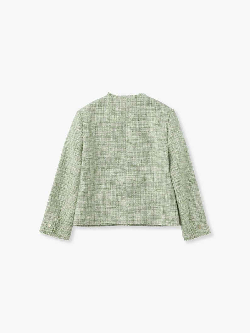 Collar Tweed Jacket (green) 詳細画像 green 1