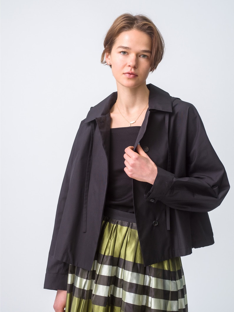 High Count Silk Cotton Jacket (black)｜ebure(エブール)｜Ron 