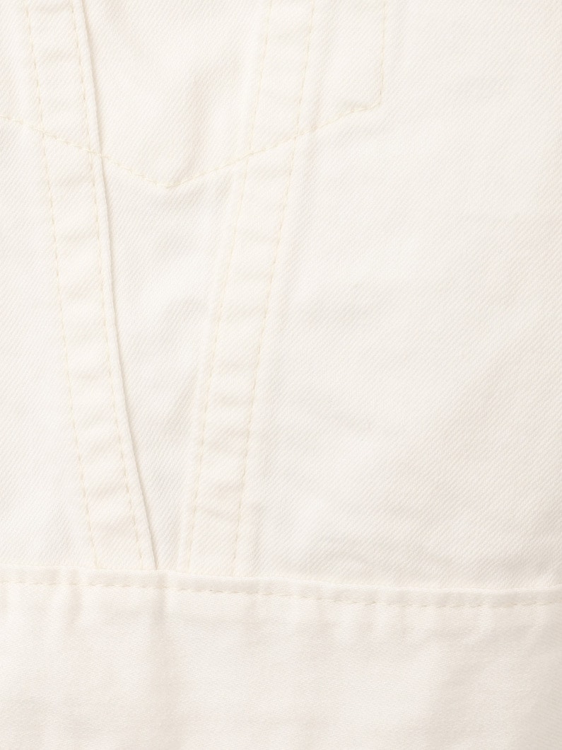 Juvenile Half Sleeve White Denim Jacket 詳細画像 white 3