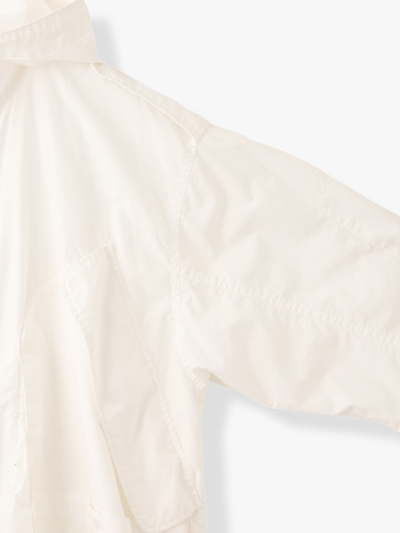 Asymmetry Pocket Hooded Jacket 詳細画像 white 2