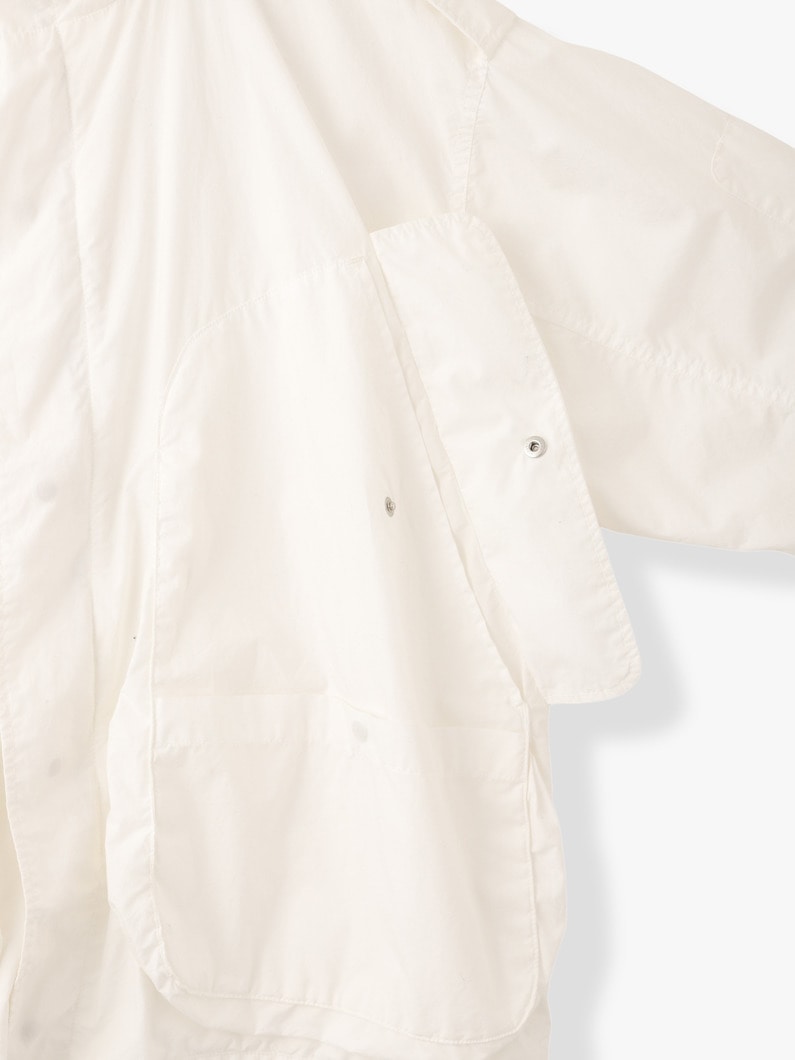 Asymmetry Pocket Hooded Jacket 詳細画像 white 3
