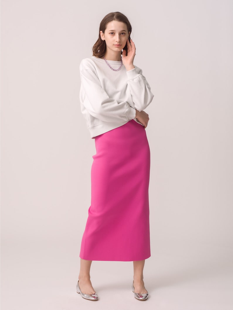 Recycled Polyester Knit Skirt 詳細画像 pink
