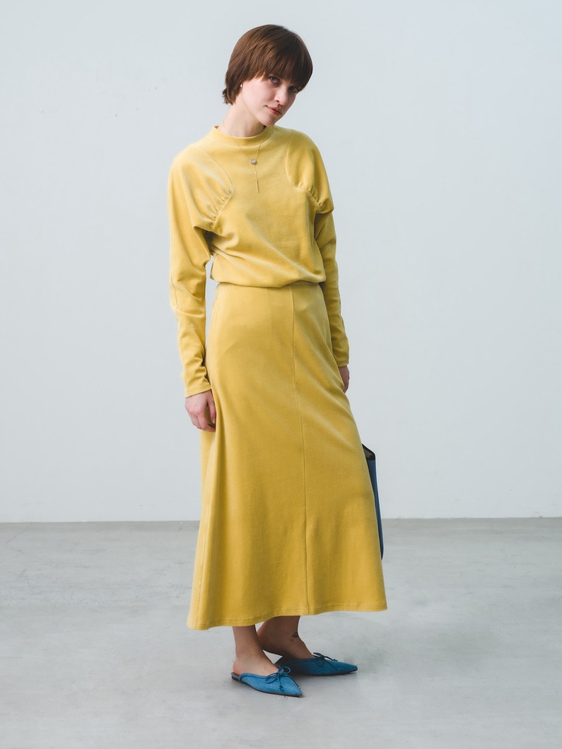 Velour Skirt 詳細画像 yellow 4