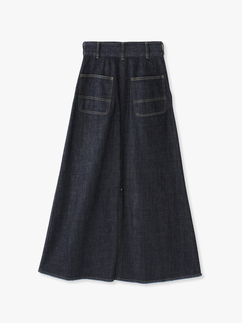 Organic Cotton A Line Skirt 詳細画像 indigo 1