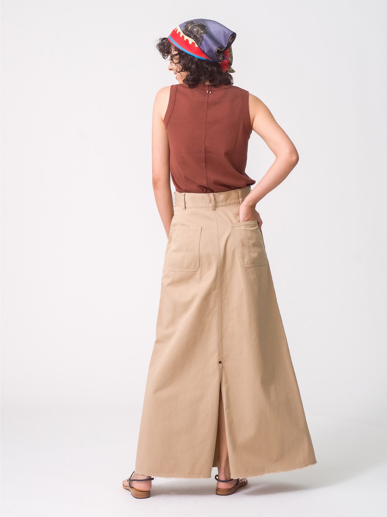 Organic Cotton A Line Skirt 詳細画像 beige 3