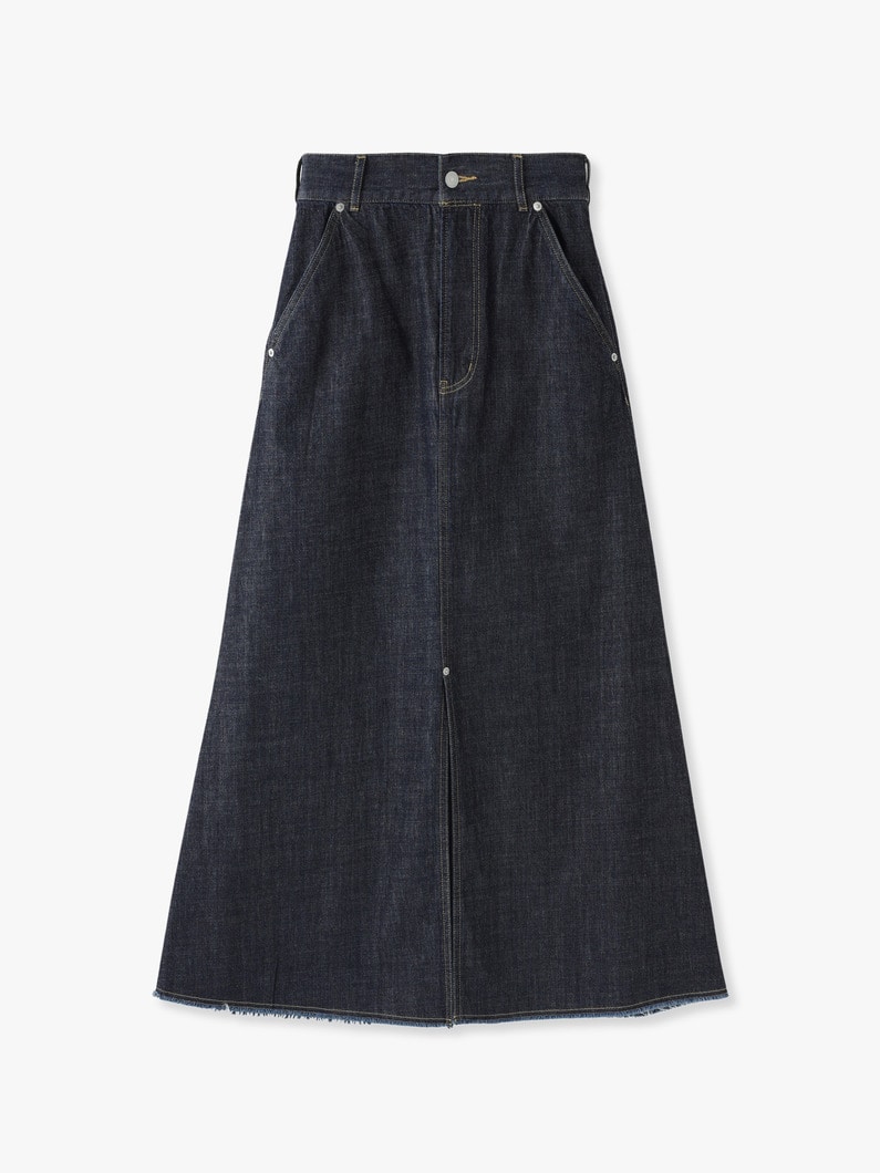 Organic Cotton A Line Skirt 詳細画像 indigo