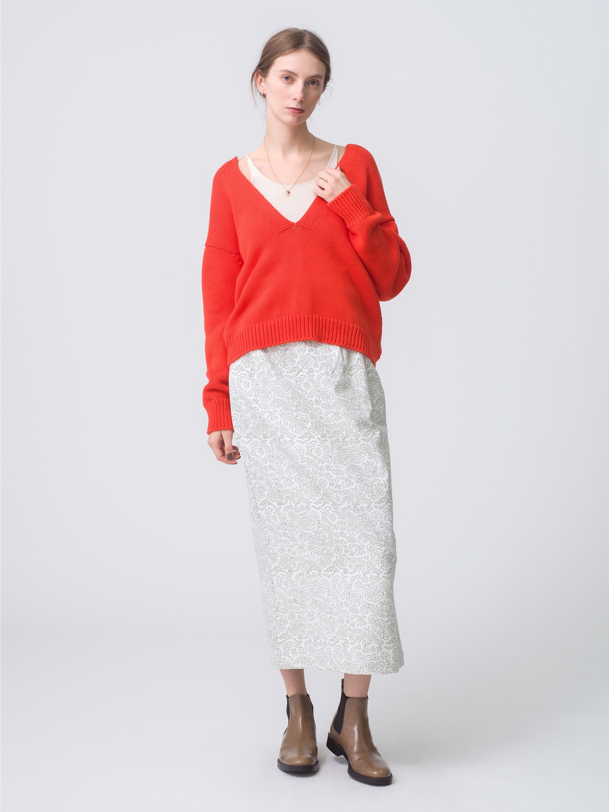 Nila Outline Canvas Skirt｜SZ Blockprints(エスゼット ブロック ...