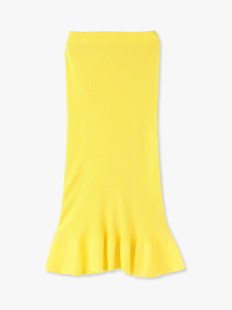 Sparkling Rib Knit Skirt 詳細画像 yellow 3