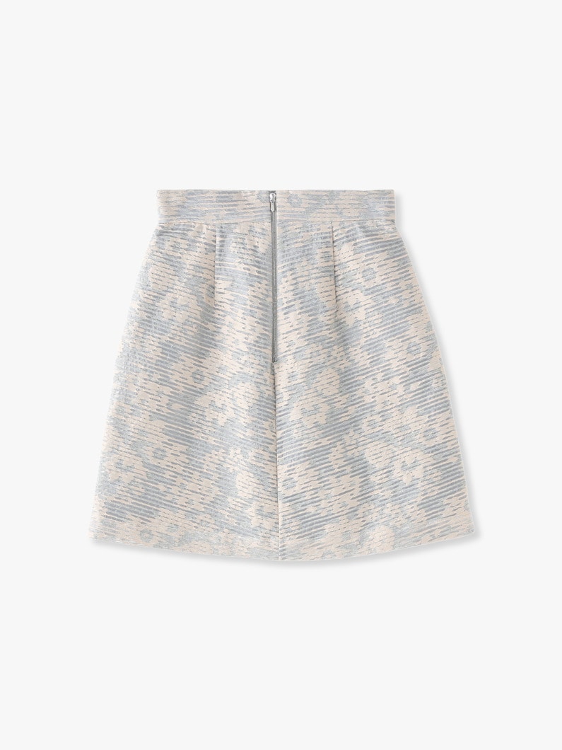 Sheer Flower Jacquard Mini Skirt 詳細画像 light gray 1