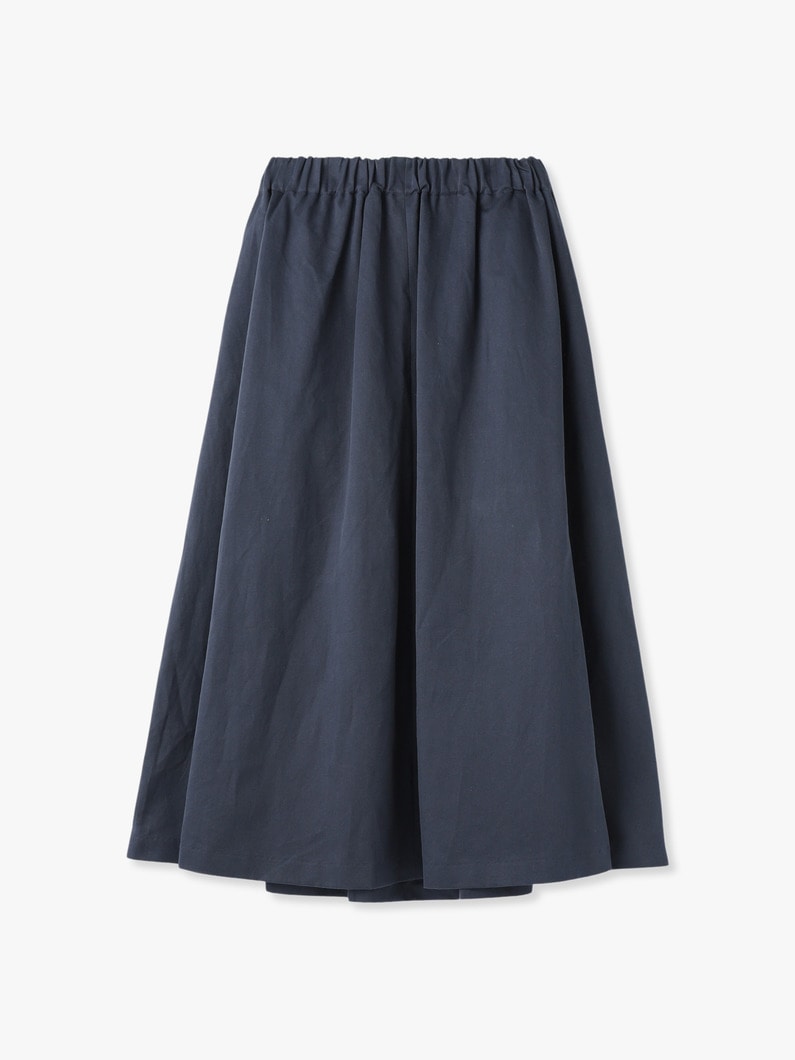 Cotton Linen Maxi Skirt 詳細画像 navy 1