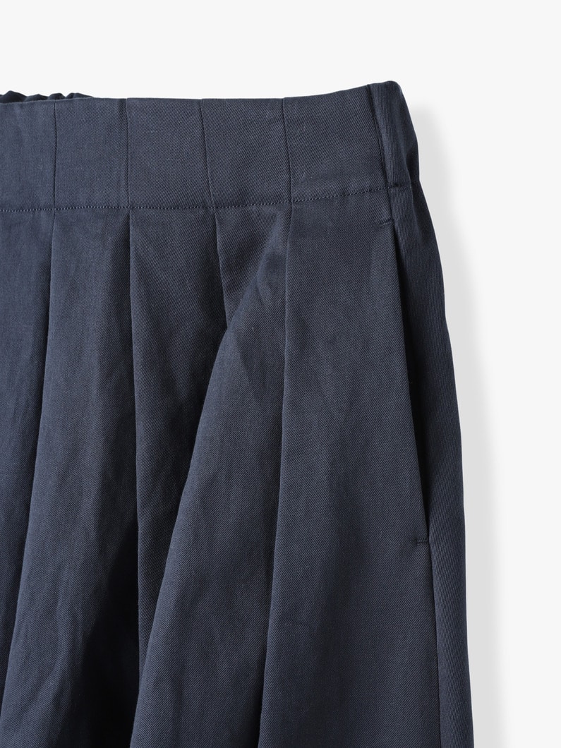 Cotton Linen Maxi Skirt 詳細画像 navy 2