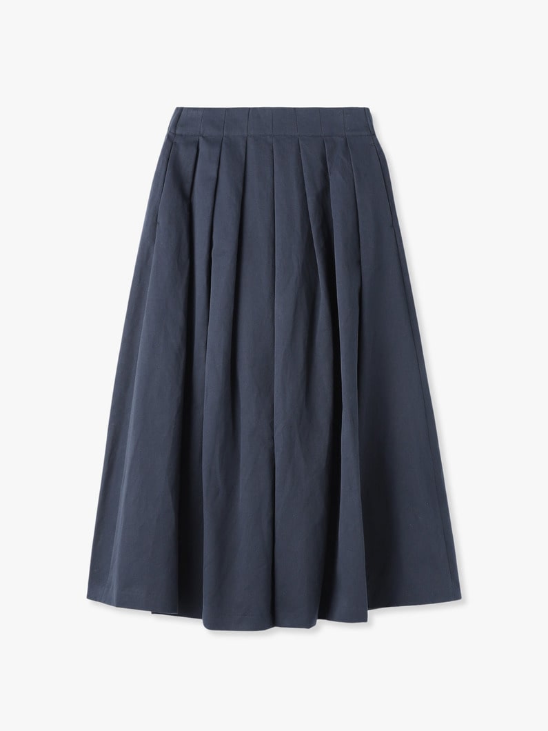 Cotton Linen Maxi Skirt 詳細画像 navy 4