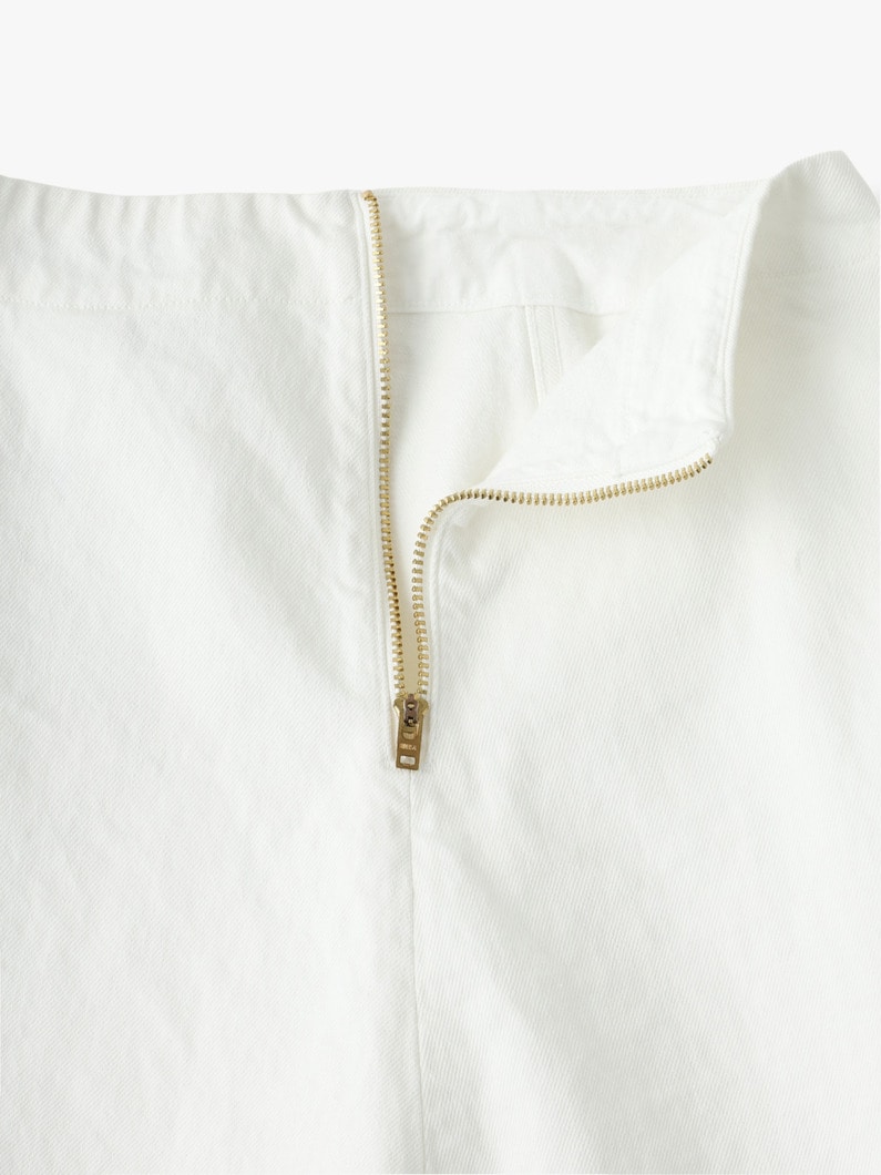 Maxi Flare Denim Skirt (white) 詳細画像 white 2