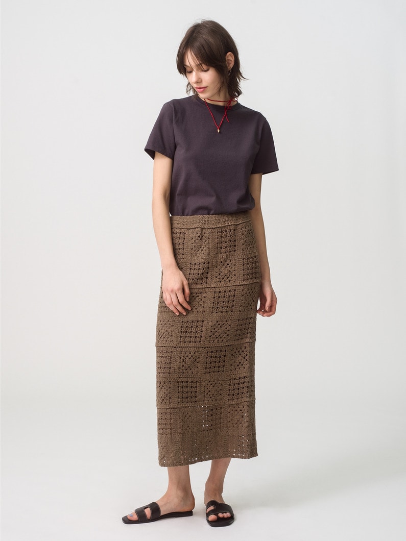 Crochet Skirt 詳細画像 brown 1
