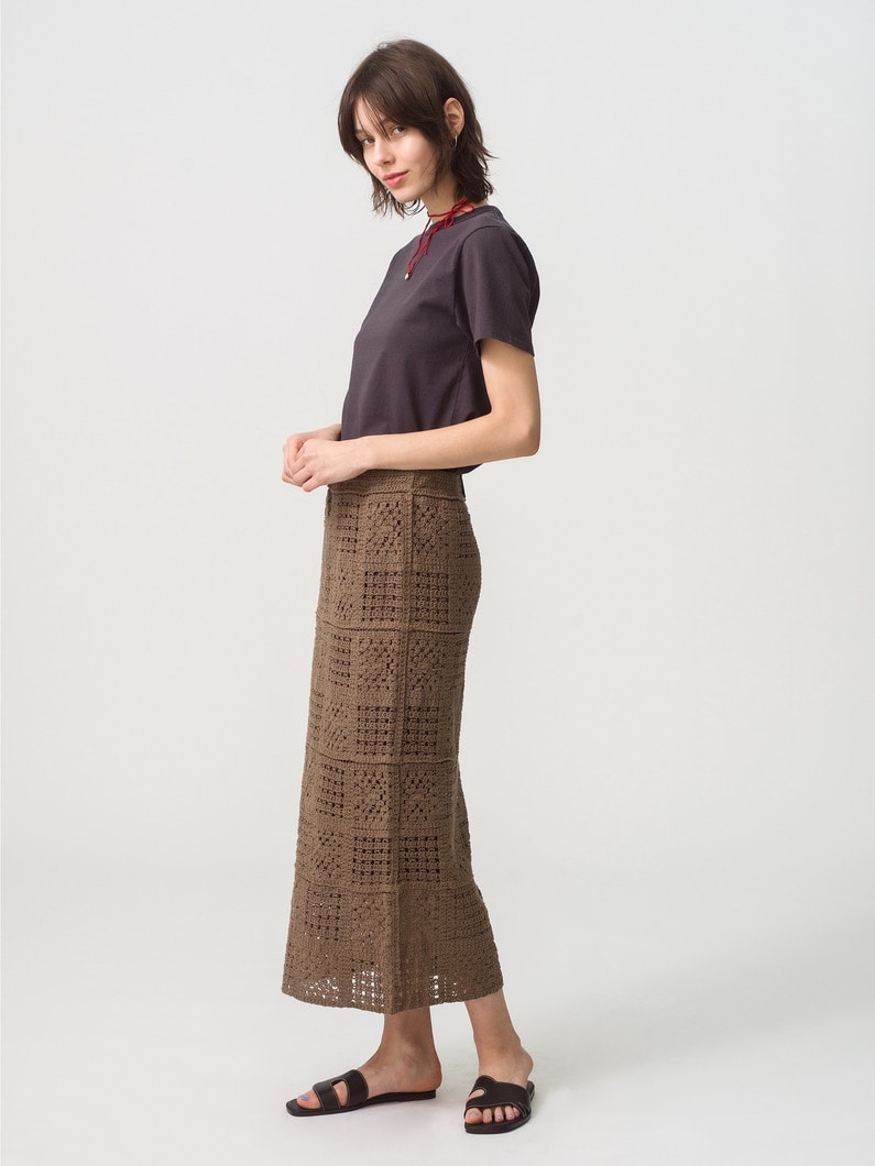 Crochet Skirt 詳細画像 brown 2