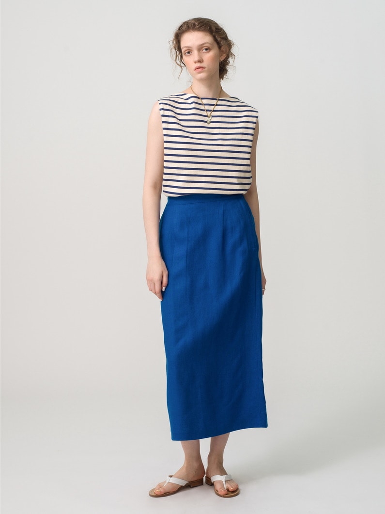 Linen Skirt 詳細画像 blue 1