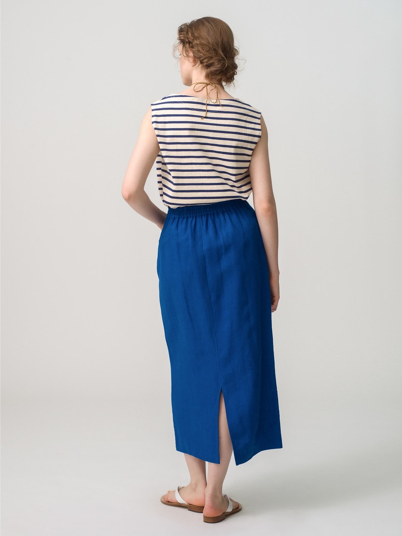 Linen Skirt 詳細画像 blue 3