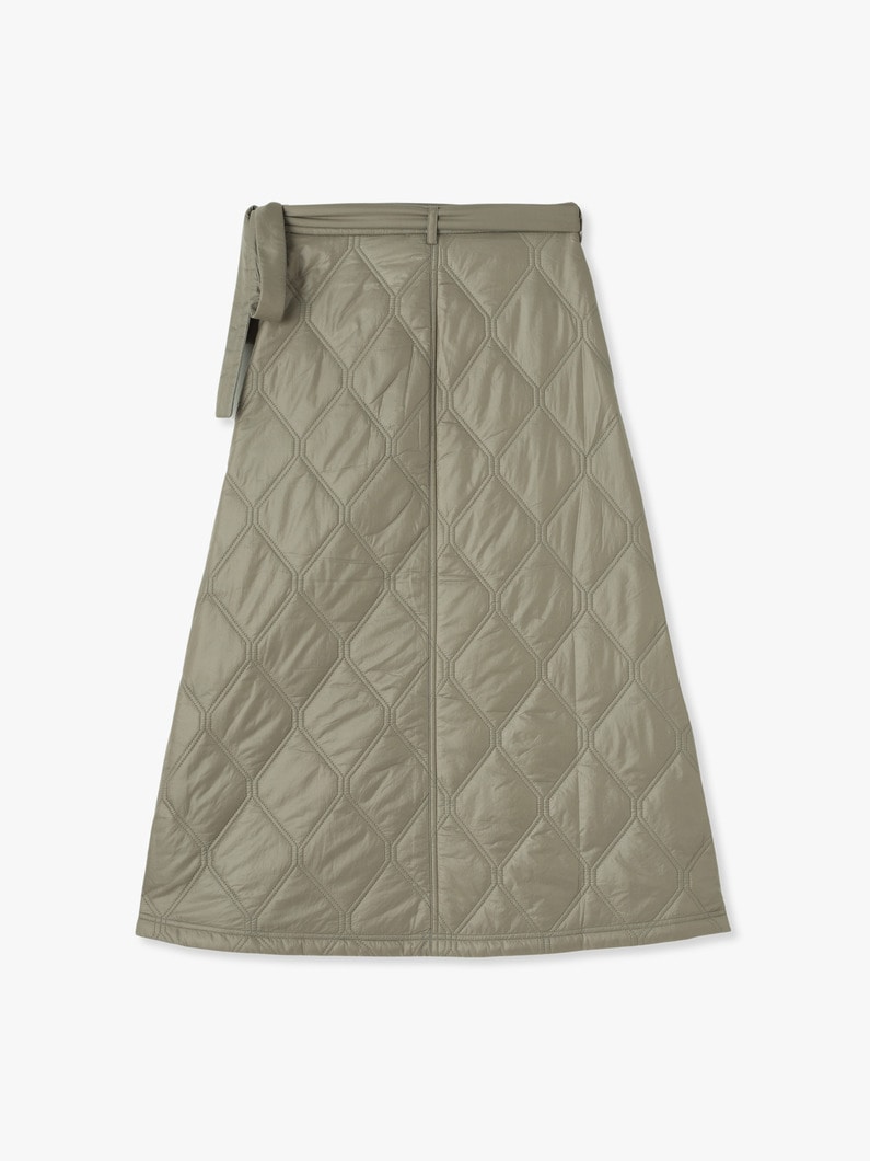 Shiny Quilt Midi Skirt 詳細画像 beige 1