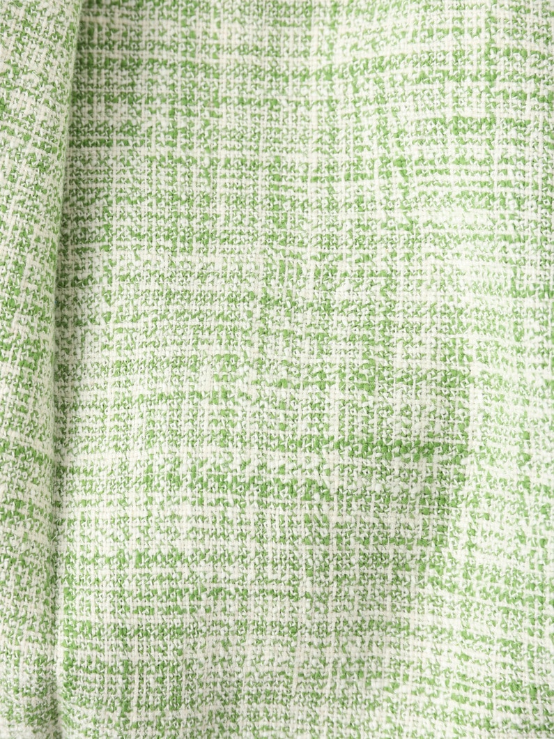 Collar Tweed Maxi Skirt (green) 詳細画像 green 4