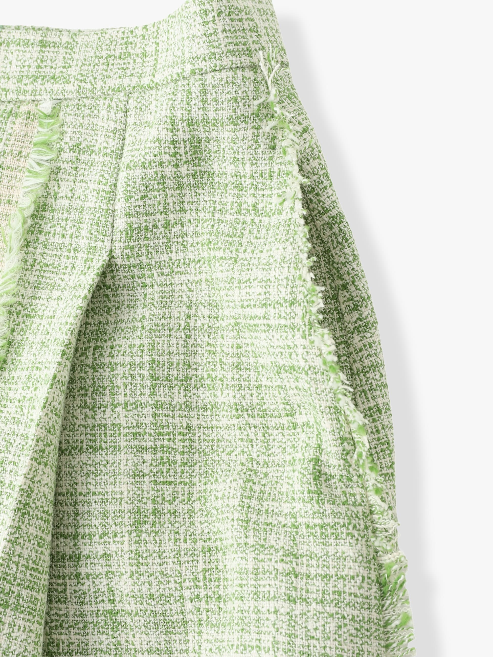 Collar Tweed Maxi Skirt (green)｜ebure(エブール)｜Ron Herman