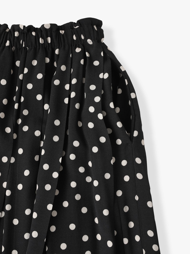 Polka Dots Gather Skirt 詳細画像 black 2