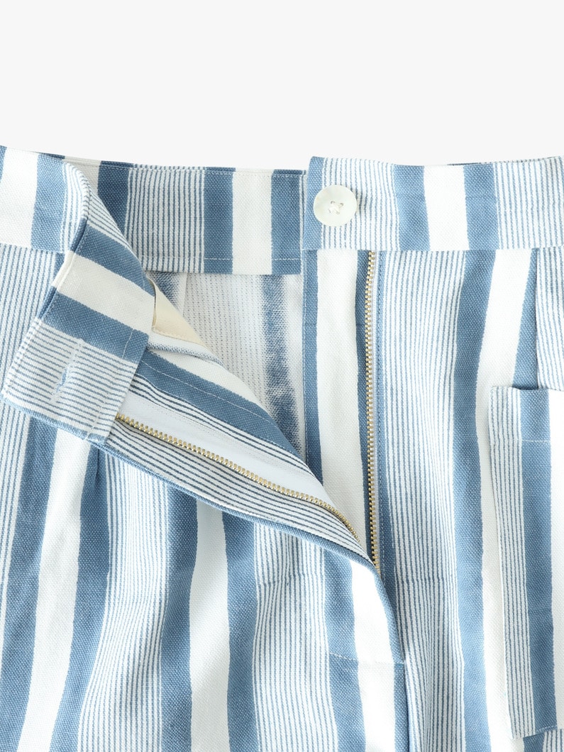 Seaside Striped Canvas Skirt 詳細画像 blue 2