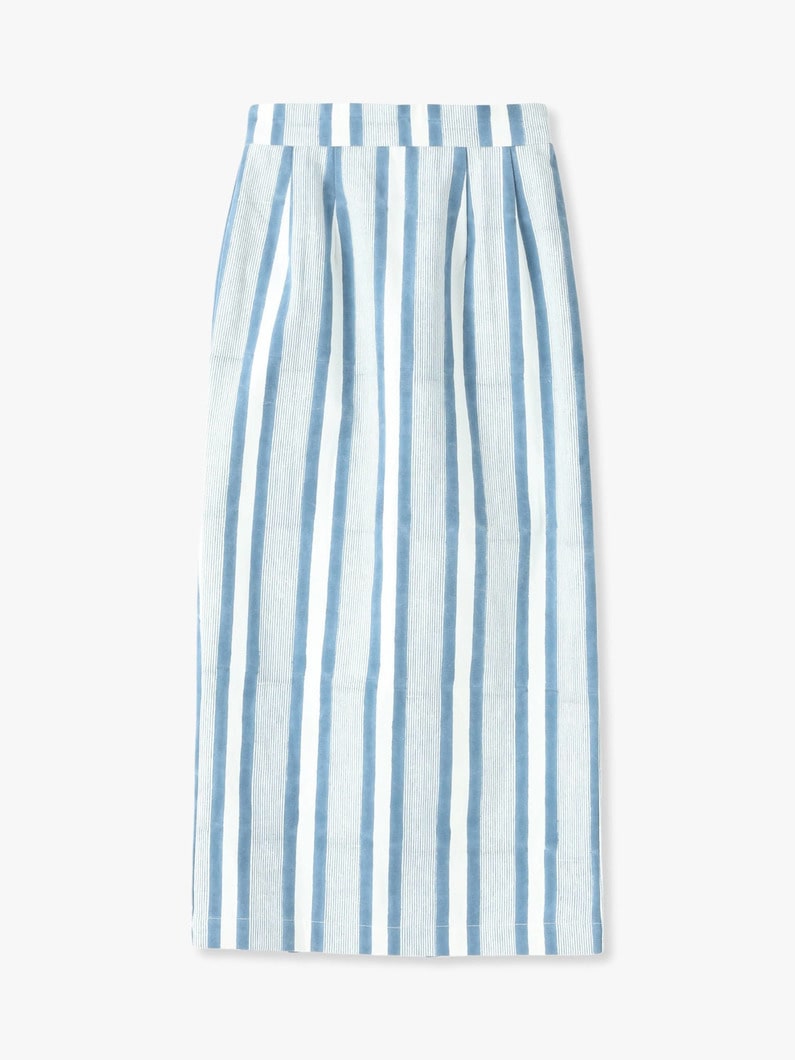 Seaside Striped Canvas Skirt 詳細画像 blue 1