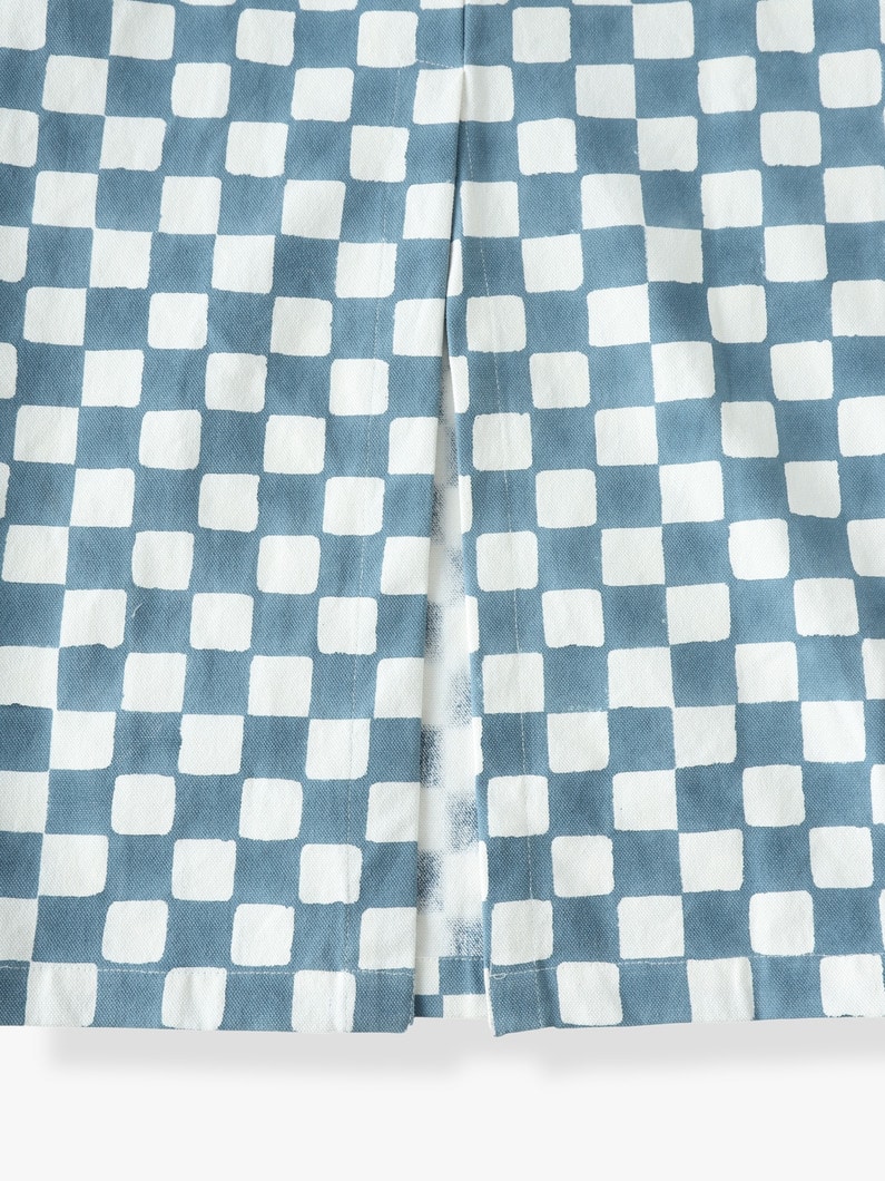 Double Checked Print Canvas Skirt  詳細画像 blue 4
