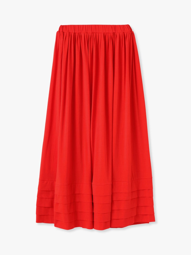 Tuck Pleats Skirt (pink/red/black) 詳細画像 red 1